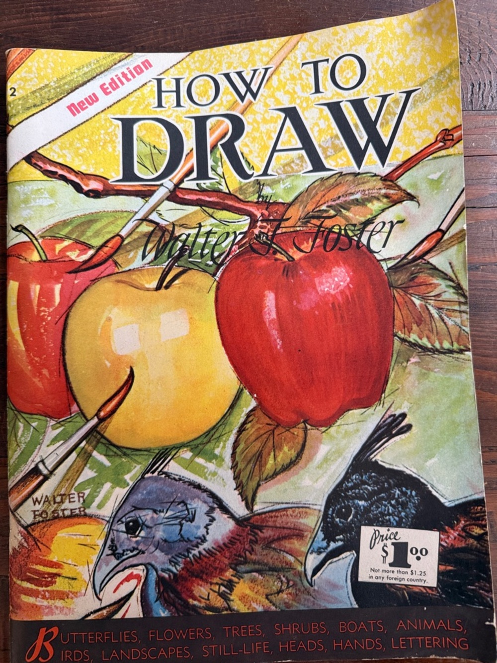 Vintage 1960s Walter Foster How to Draw Art Book New Edition